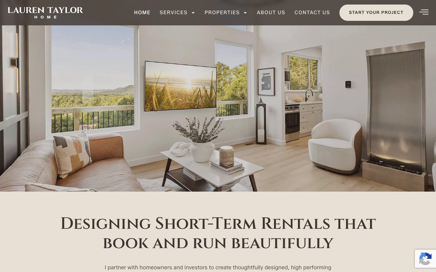 Lauren Taylor Home interior-design site built by 'corePHP'